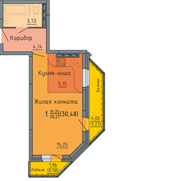 планировка квартиры 30 м2